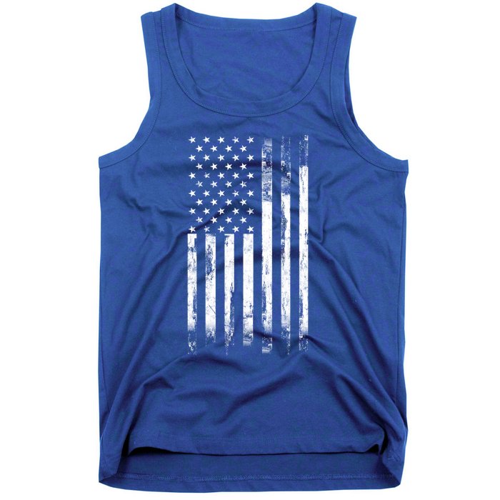 Vintage Style Patriotic Gift Distressed America Usa Flag Gift Tank Top