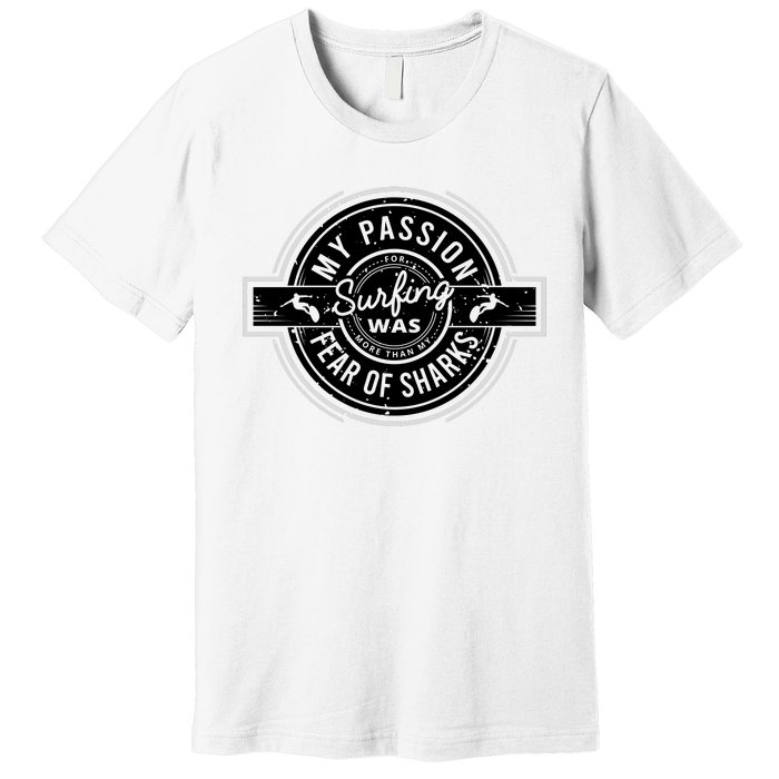 Vintage Surfing Passion Graphic Premium T-Shirt