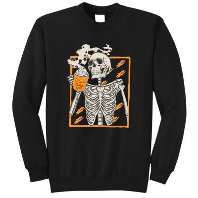 Vintage Skeleton Pumpkin Spice Halloween Sweatshirt