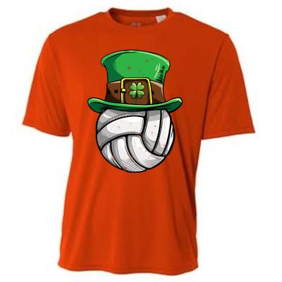 Volleyball St Patricks Day Leprechaun Ball Sports Gift Cooling Performance Crew T-Shirt