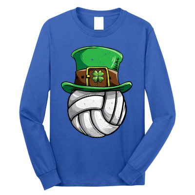 Volleyball St Patricks Day Leprechaun Ball Sports Gift Long Sleeve Shirt