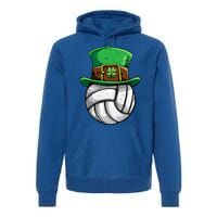 Volleyball St Patricks Day Leprechaun Ball Sports Gift Premium Hoodie