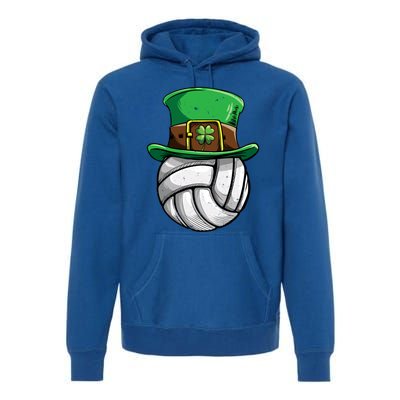 Volleyball St Patricks Day Leprechaun Ball Sports Gift Premium Hoodie