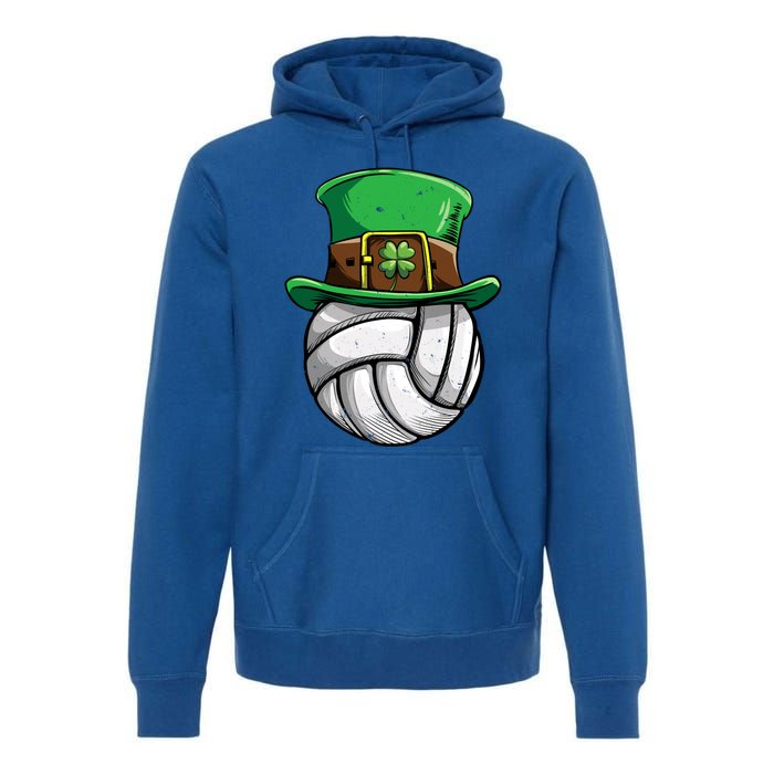 Volleyball St Patricks Day Leprechaun Ball Sports Gift Premium Hoodie