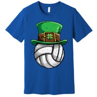 Volleyball St Patricks Day Leprechaun Ball Sports Gift Premium T-Shirt