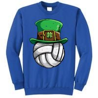 Volleyball St Patricks Day Leprechaun Ball Sports Gift Tall Sweatshirt