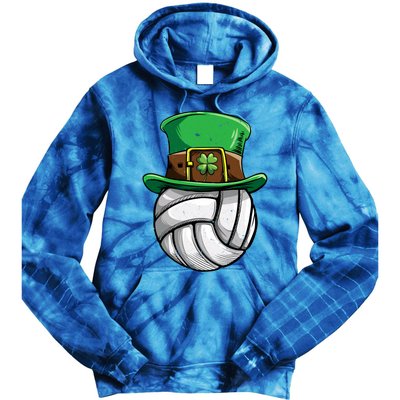 Volleyball St Patricks Day Leprechaun Ball Sports Gift Tie Dye Hoodie