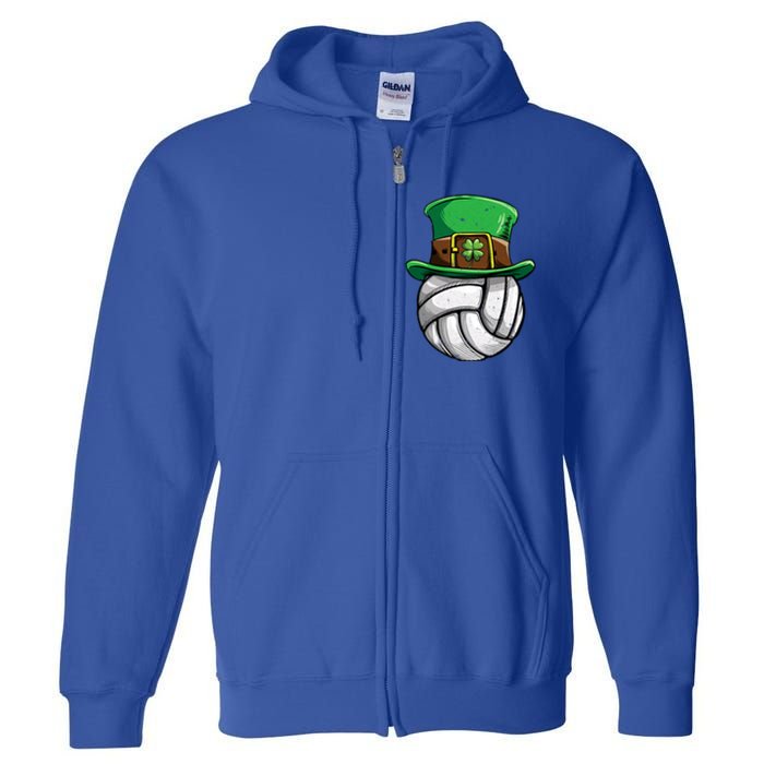 Volleyball St Patricks Day Leprechaun Ball Sports Gift Full Zip Hoodie