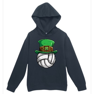 Volleyball St Patricks Day Leprechaun Ball Sports Gift Urban Pullover Hoodie