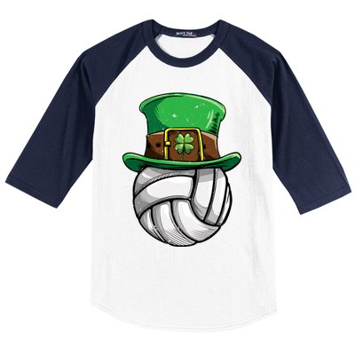 Volleyball St Patricks Day Leprechaun Ball Sports Gift Baseball Sleeve Shirt