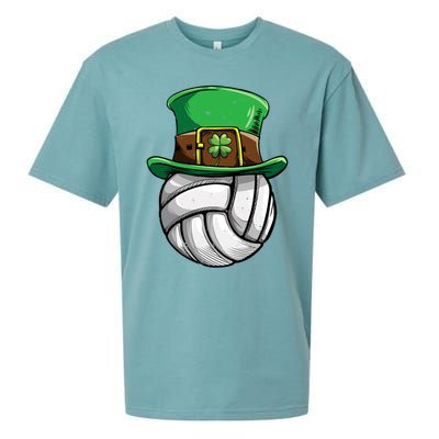 Volleyball St Patricks Day Leprechaun Ball Sports Gift Sueded Cloud Jersey T-Shirt