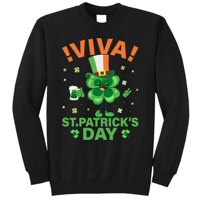 Viva St Patricks Day Funny Drink Sweatshirt