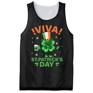 Viva St Patricks Day Funny Drink Mesh Reversible Basketball Jersey Tank