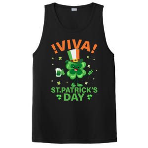 Viva St Patricks Day Funny Drink PosiCharge Competitor Tank