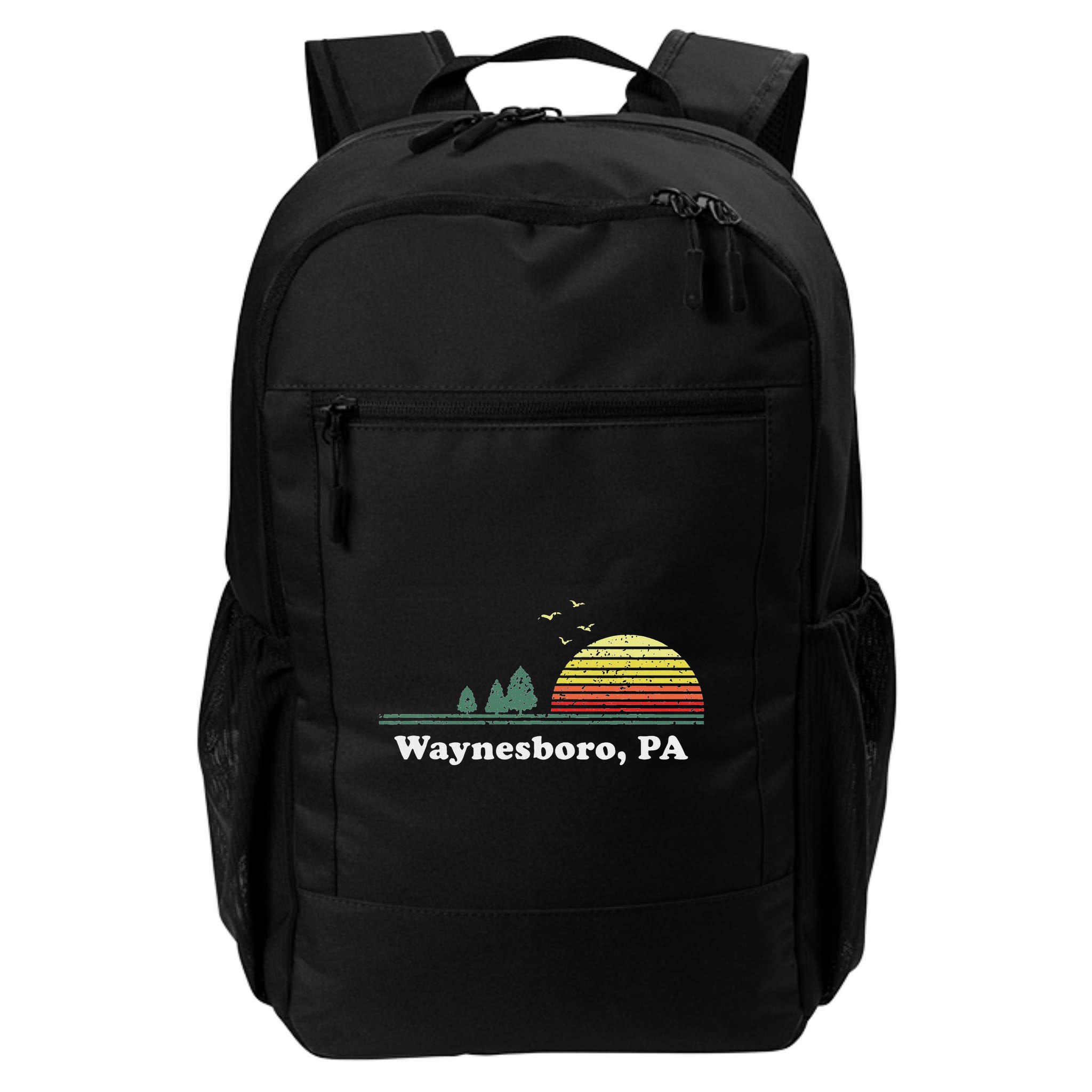 Vintage Sunset Pine Tree Waynesboro Pennsylvania Souvenir Backpack