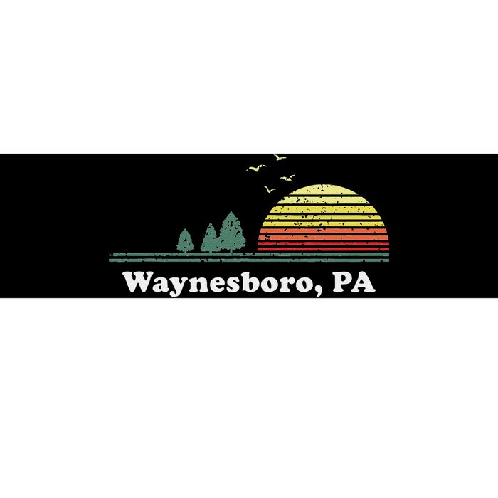 Vintage Sunset Pine Tree Waynesboro Pennsylvania Souvenir Bumper Sticker