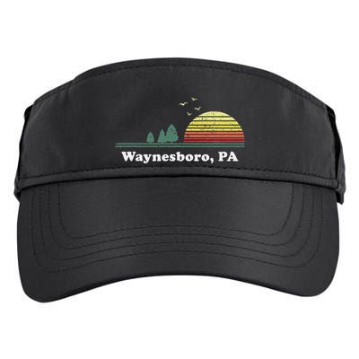 Vintage Sunset Pine Tree Waynesboro Pennsylvania Souvenir Adult Drive Performance Visor