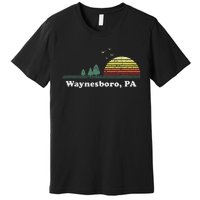 Vintage Sunset Pine Tree Waynesboro Pennsylvania Souvenir Premium T-Shirt