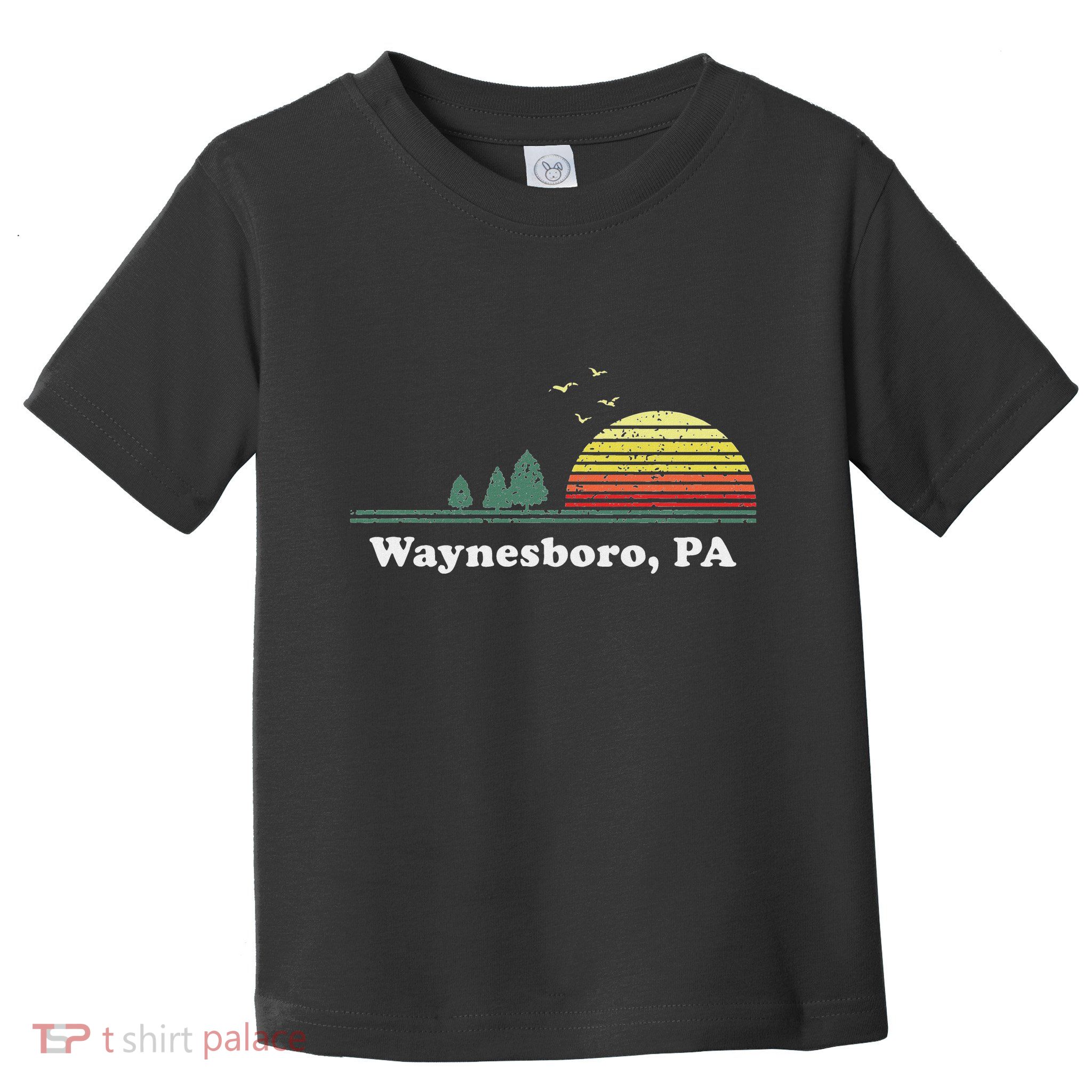 Vintage Sunset Pine Tree Waynesboro Pennsylvania Souvenir Toddler T-Shirt