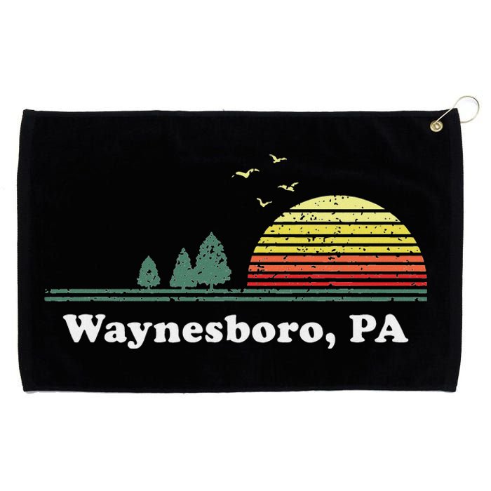 Vintage Sunset Pine Tree Waynesboro Pennsylvania Souvenir Grommeted Golf Towel