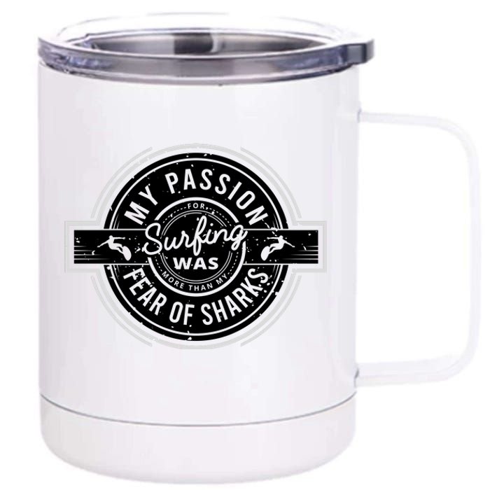 Vintage Surfing Passion Graphic 12 oz Stainless Steel Tumbler Cup