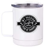 Vintage Surfing Passion Graphic 12 oz Stainless Steel Tumbler Cup