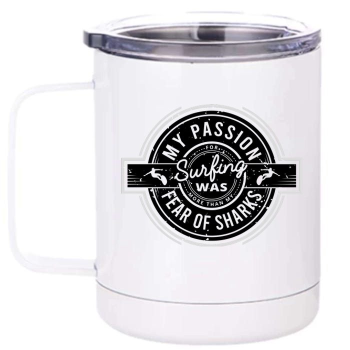 Vintage Surfing Passion Graphic 12 oz Stainless Steel Tumbler Cup