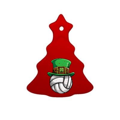 Volleyball St Patricks Day Leprechaun Ball Sports Gift Ceramic Tree Ornament