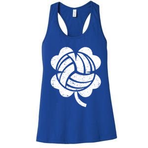 Volleyball St Patricks Day Sports Shamrock Costume Cool Gift Women's Racerback Tank