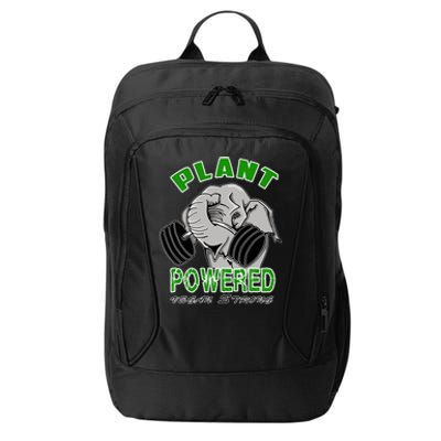 Vegan Strong Plant Powered Elephant Healthy Lifestyle Gift City Backpack