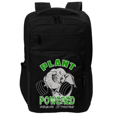 Vegan Strong Plant Powered Elephant Healthy Lifestyle Gift Impact Tech Backpack