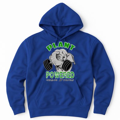 Vegan Strong Plant Powered Elephant Healthy Lifestyle Gift Hoodie