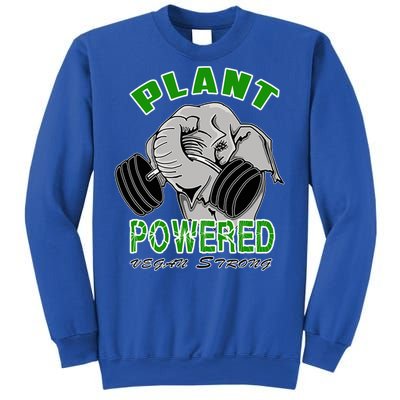 Vegan Strong Plant Powered Elephant Healthy Lifestyle Gift Sweatshirt