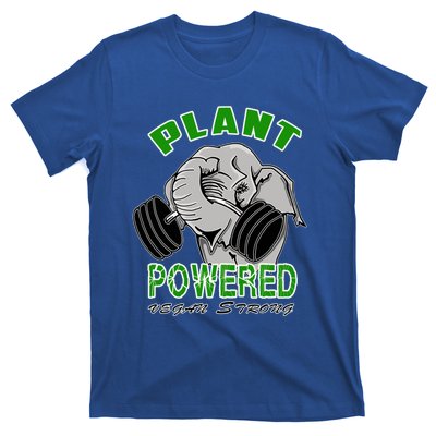 Vegan Strong Plant Powered Elephant Healthy Lifestyle Gift T-Shirt