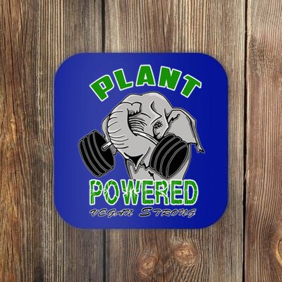 Vegan Strong Plant Powered Elephant Healthy Lifestyle Gift Coaster