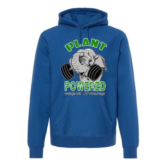 Vegan Strong Plant Powered Elephant Healthy Lifestyle Gift Premium Hoodie