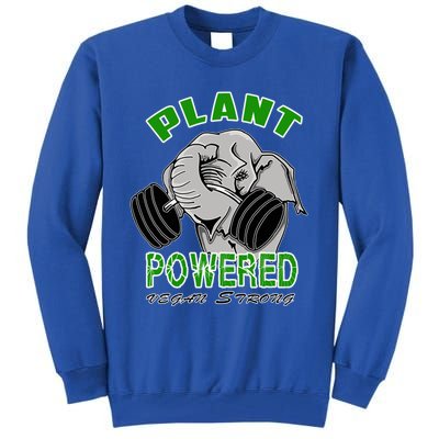 Vegan Strong Plant Powered Elephant Healthy Lifestyle Gift Tall Sweatshirt