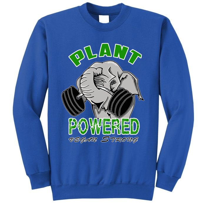 Vegan Strong Plant Powered Elephant Healthy Lifestyle Gift Tall Sweatshirt