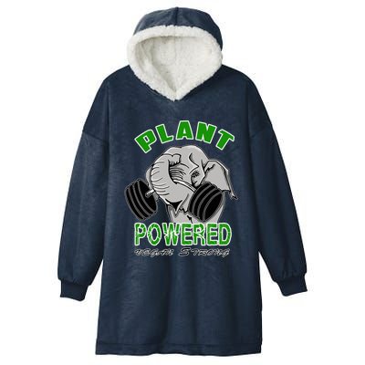 Vegan Strong Plant Powered Elephant Healthy Lifestyle Gift Hooded Wearable Blanket