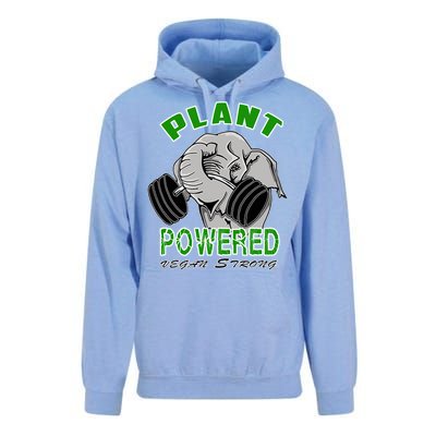 Vegan Strong Plant Powered Elephant Healthy Lifestyle Gift Unisex Surf Hoodie