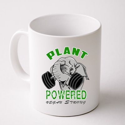 Vegan Strong Plant Powered Elephant Healthy Lifestyle Gift Coffee Mug