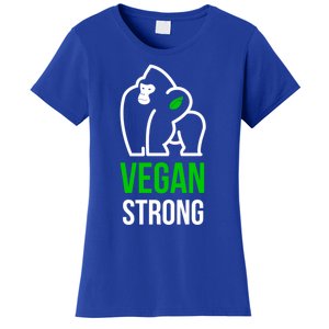 Vegan Strong Plant Powered Gorilla Vegan Lifestyle Funny Gift Women's T-Shirt