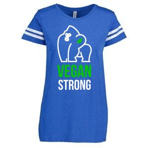 Vegan Strong Plant Powered Gorilla Vegan Lifestyle Funny Gift Enza Ladies Jersey Football T-Shirt