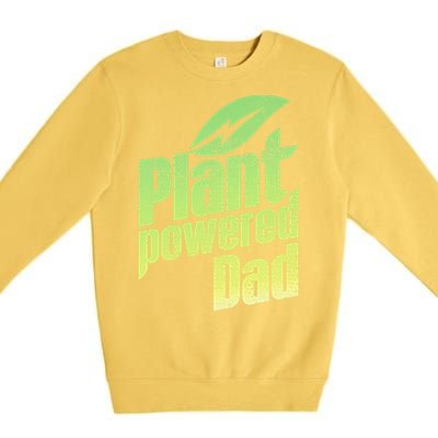 Vegan Strong Plant Powered Super Dad Workout Cute Gift Premium Crewneck Sweatshirt