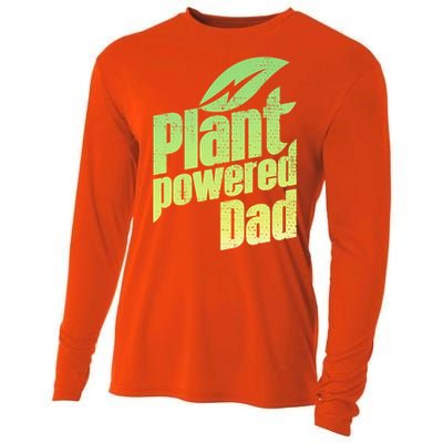 Vegan Strong Plant Powered Super Dad Workout Cute Gift Cooling Performance Long Sleeve Crew