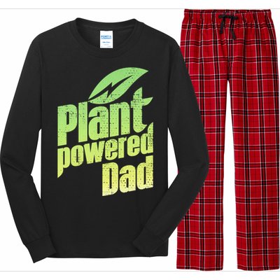 Vegan Strong Plant Powered Super Dad Workout Cute Gift Long Sleeve Pajama Set