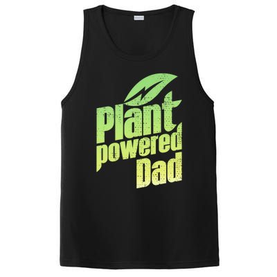 Vegan Strong Plant Powered Super Dad Workout Cute Gift PosiCharge Competitor Tank