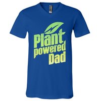 Vegan Strong Plant Powered Super Dad Workout Cute Gift V-Neck T-Shirt