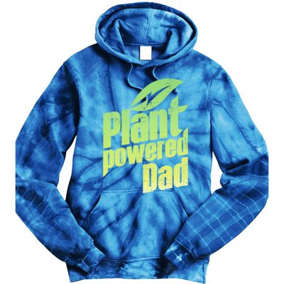 Vegan Strong Plant Powered Super Dad Workout Cute Gift Tie Dye Hoodie