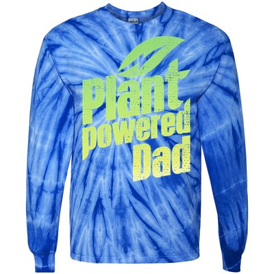 Vegan Strong Plant Powered Super Dad Workout Cute Gift Tie-Dye Long Sleeve Shirt